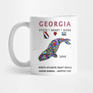 Georgia, North Atlantic Right Whale, Love, Valentines Day, State, Heart, Home Mug